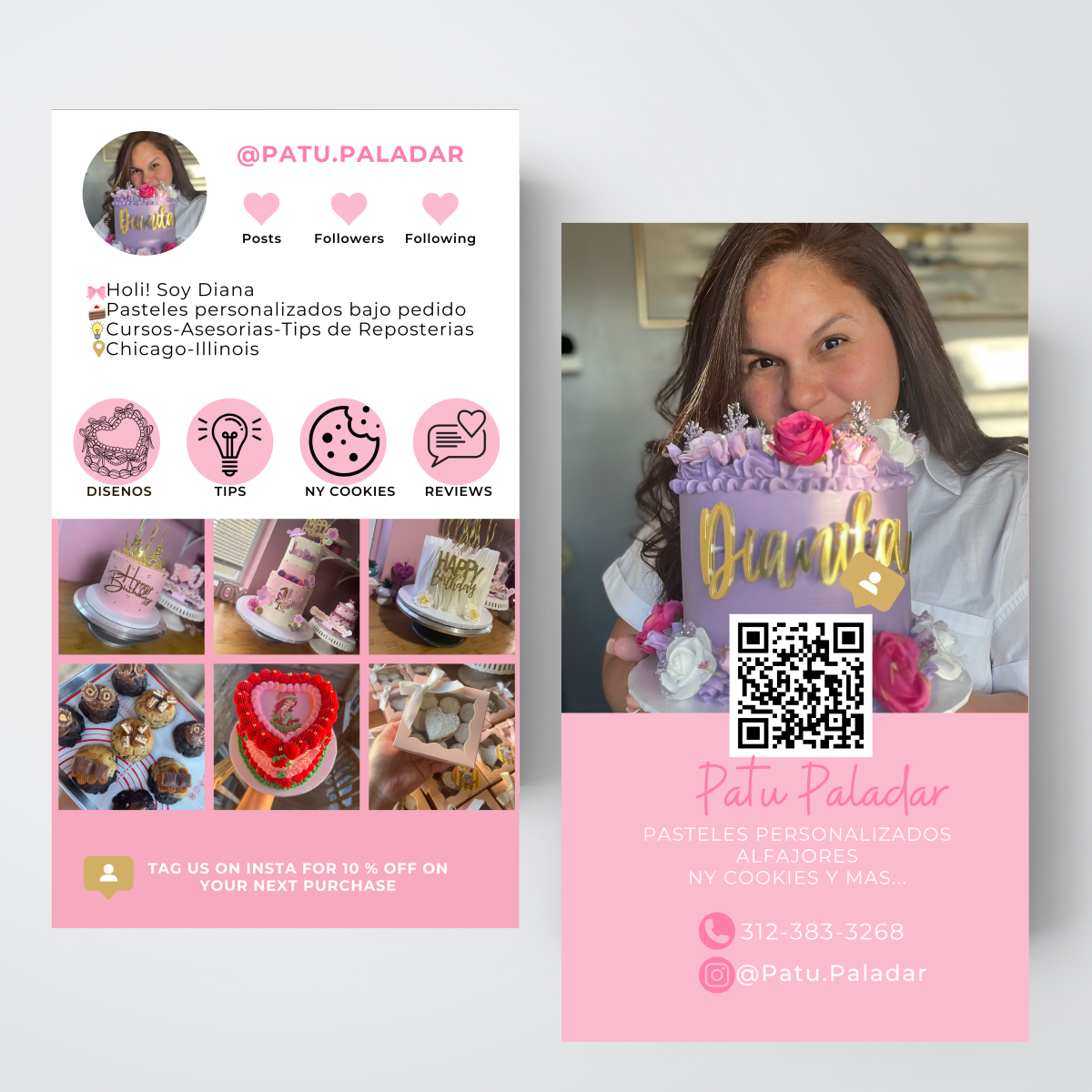 Instagram Business Cards – Custom Social Media Style