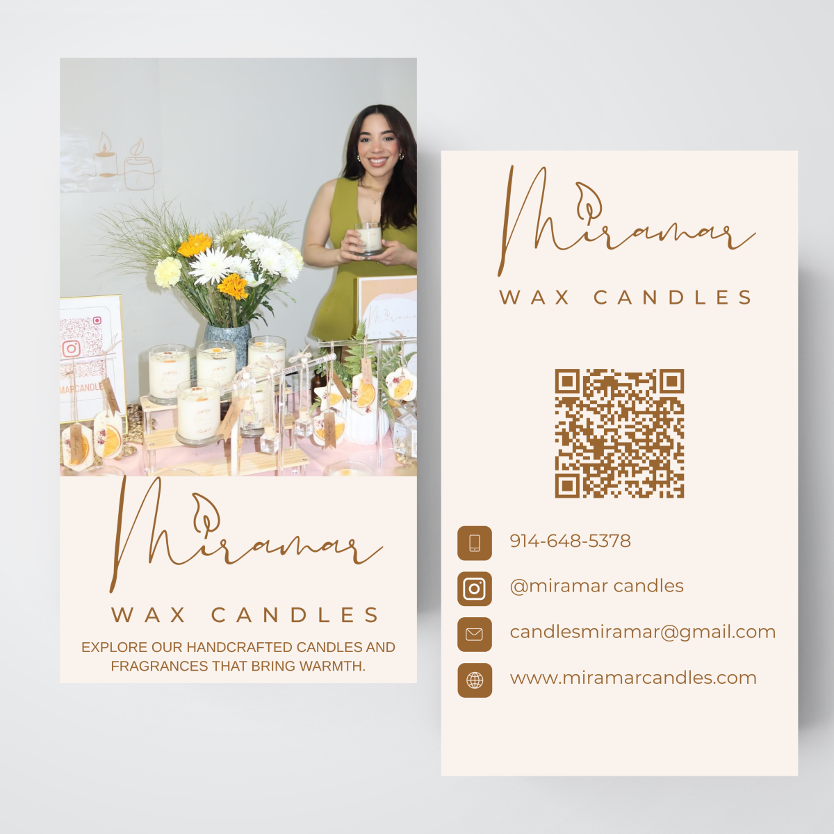 Custom Vertical Photo Business Card – Minimal Design + QR Code