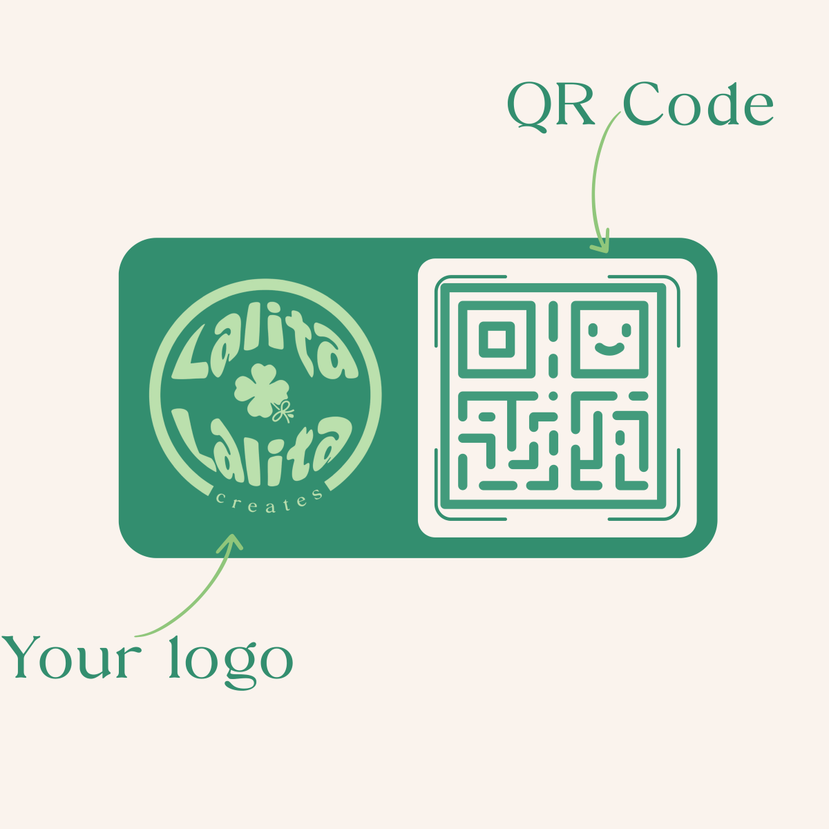 Custom QR Code Sticker – With Logo