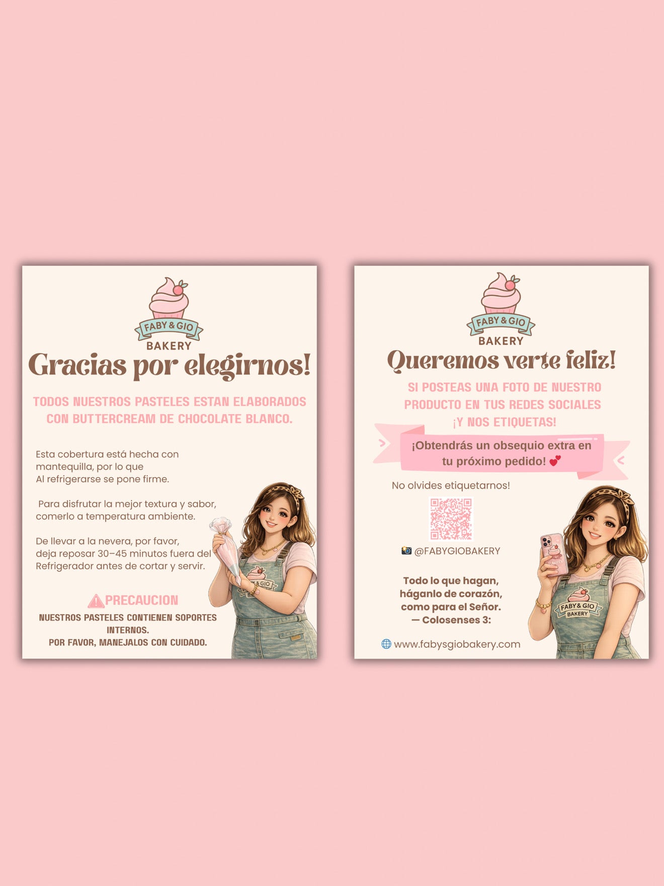 Bakery Thank you cards