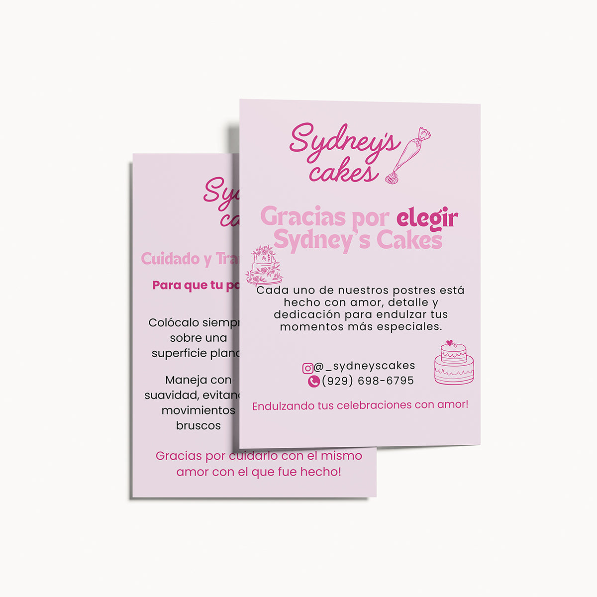 Bakery Thank you cards