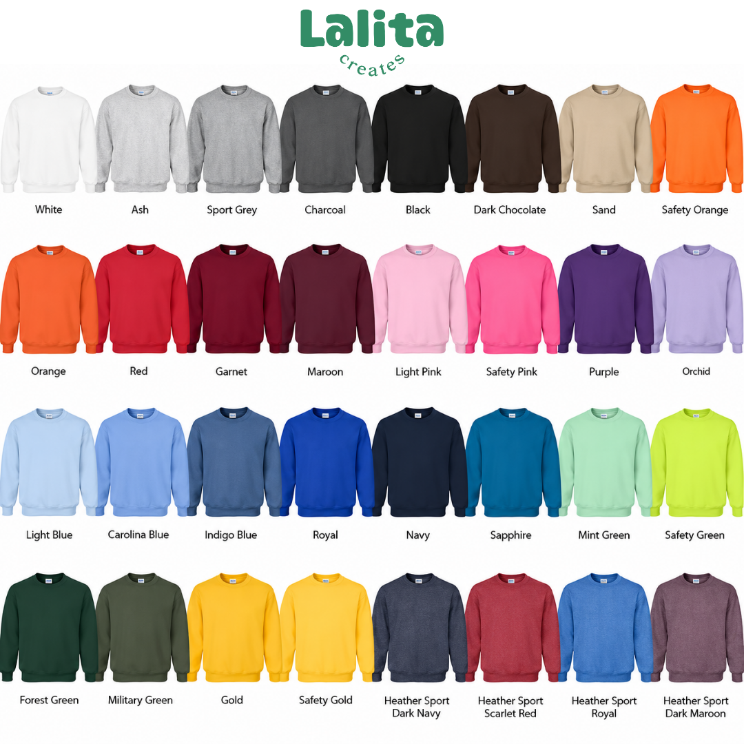 Baker personalized Crewneck Gildan Heavy Blend
