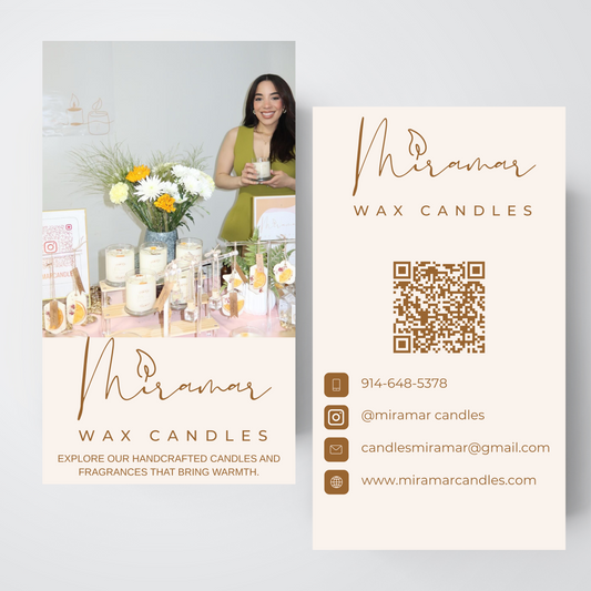 Custom Vertical Photo Business Card – Minimal Design + QR Code