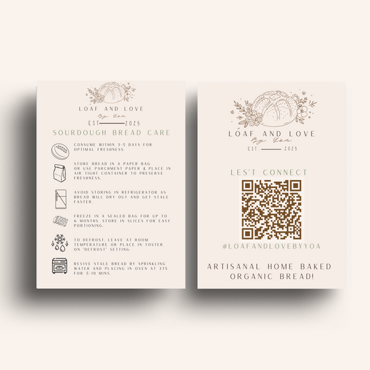 Custom Instruction Cards – Product Care + QR Code for Small Brands
