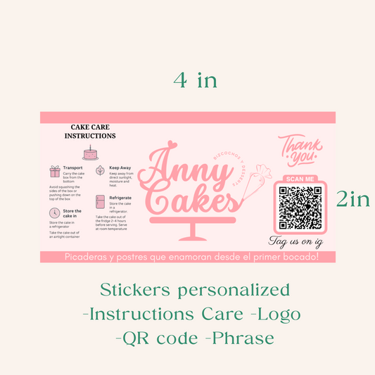 Cake Care Sticker