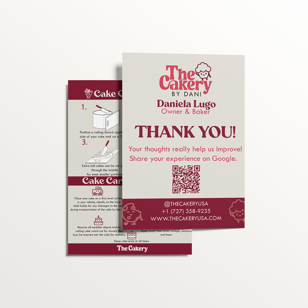 Custom Instruction Cards – Product Care + QR Code for Small Brands