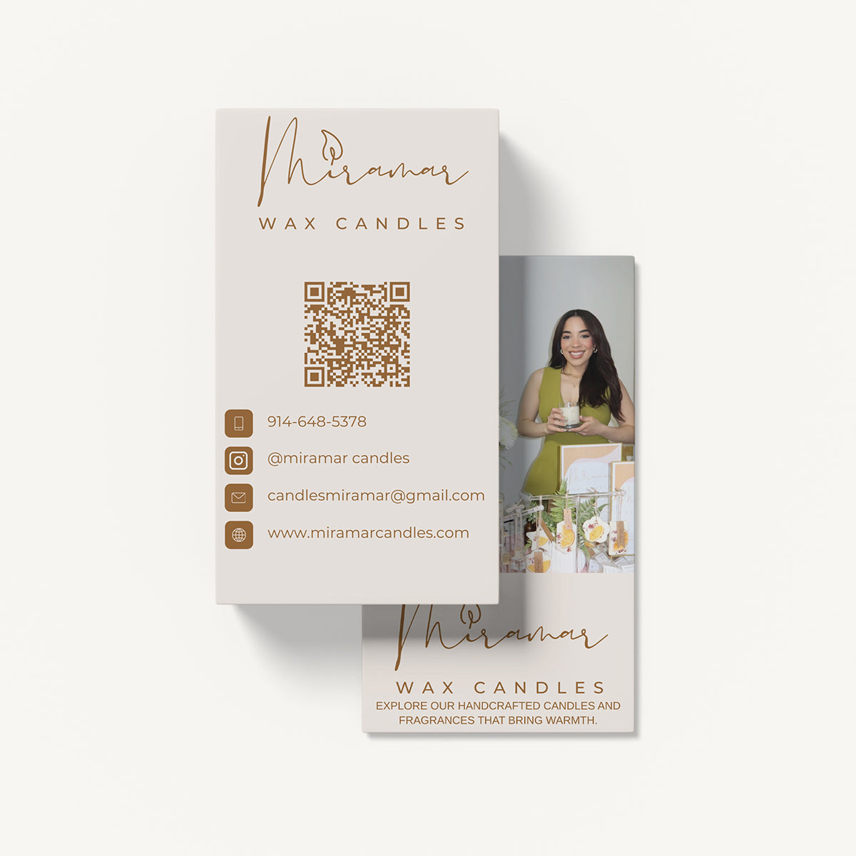 Custom Vertical Photo Business Card – Minimal Design + QR Code