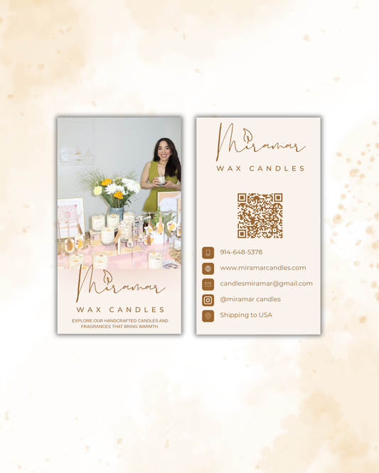 Custom Vertical Photo Business Card – Minimal Design + QR Code