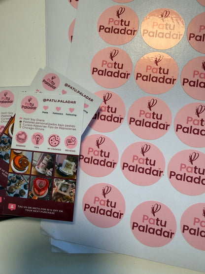 Promo Flash business  Card + Round Stickers 1.5in