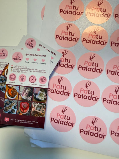 Promo Flash business  Card + Round Stickers 1.5in
