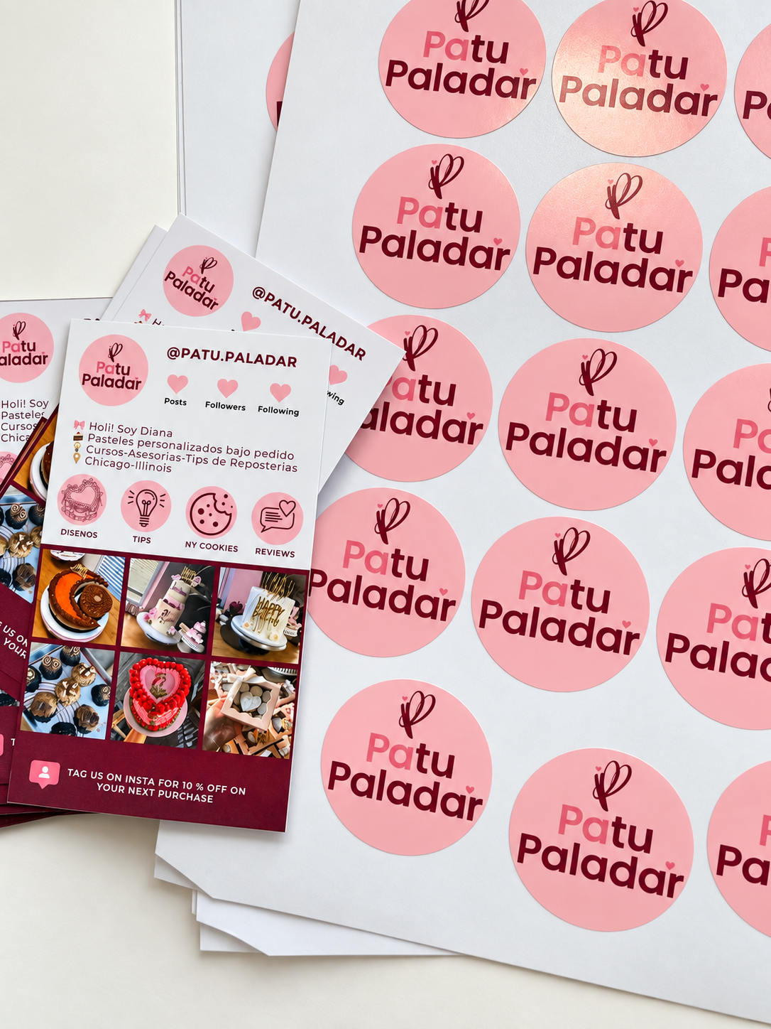 Promo Flash business  Card + Round Stickers 1.5in