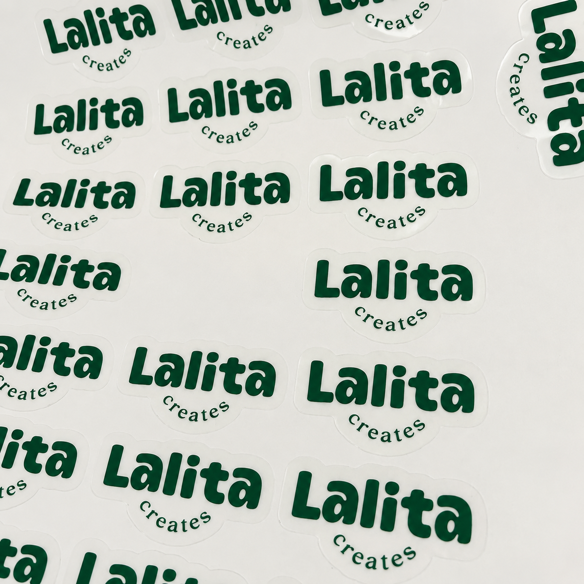 Custom Clear Logo Stickers