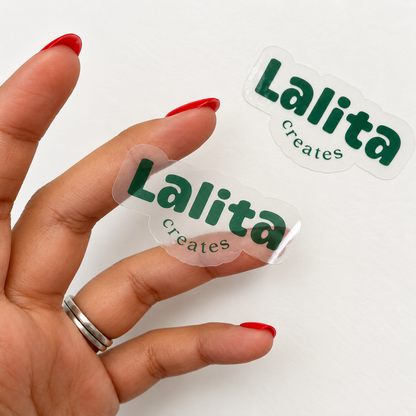 Custom Clear Logo Stickers