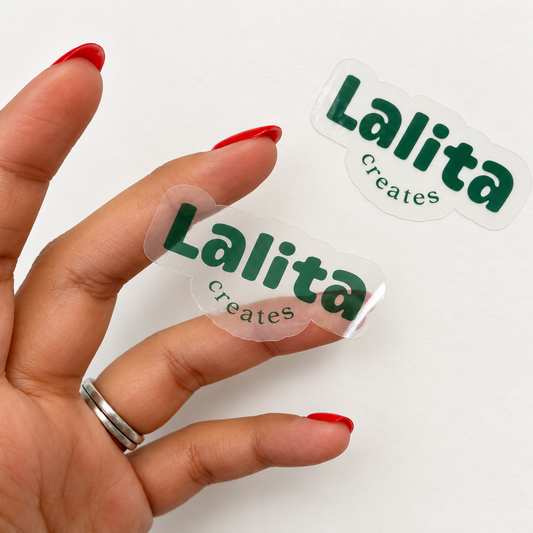 Custom Clear Logo Stickers