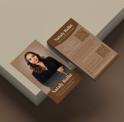 Custom Vertical Photo Business Card – Minimal Design + QR Code